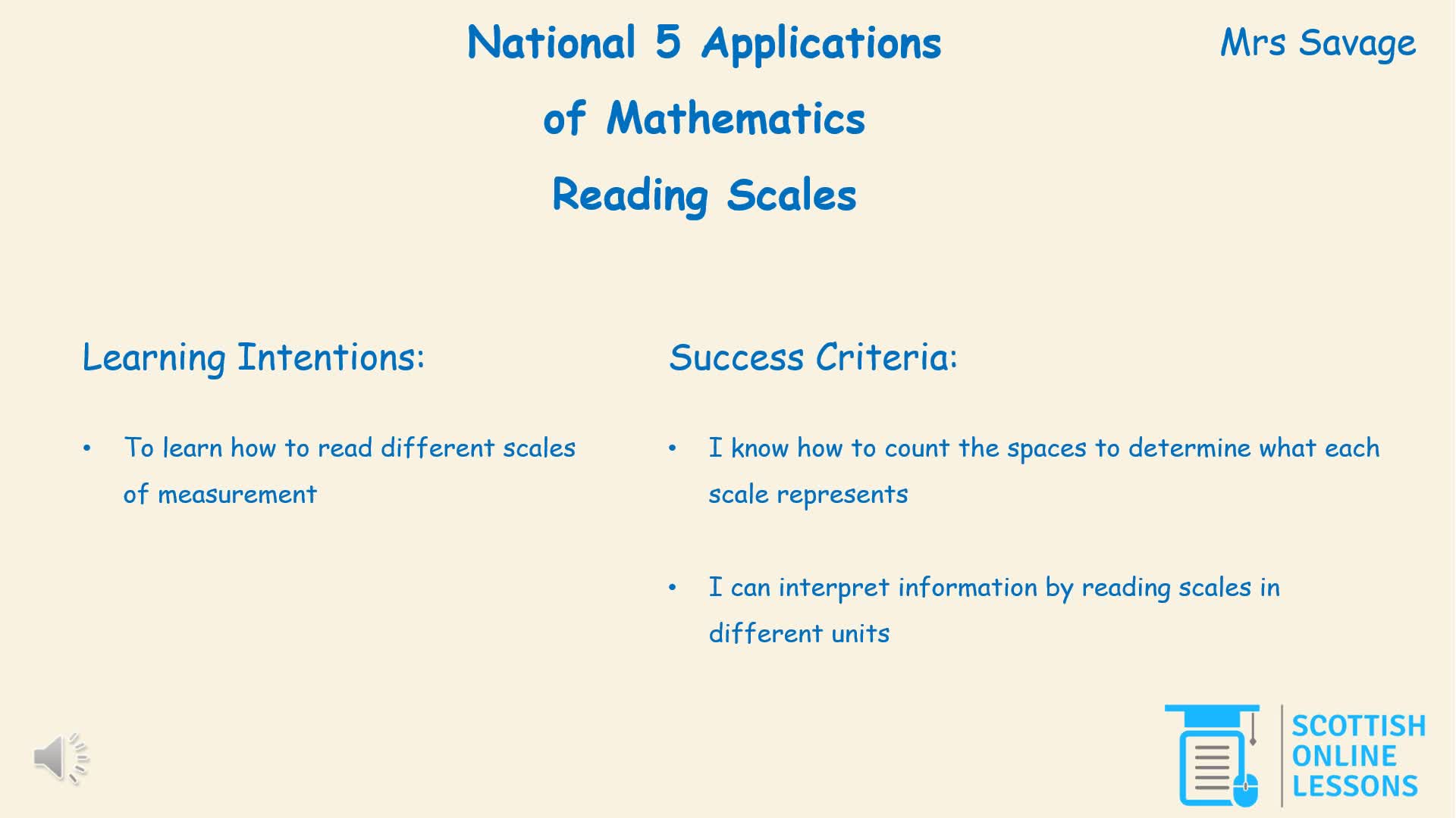 Reading Scale