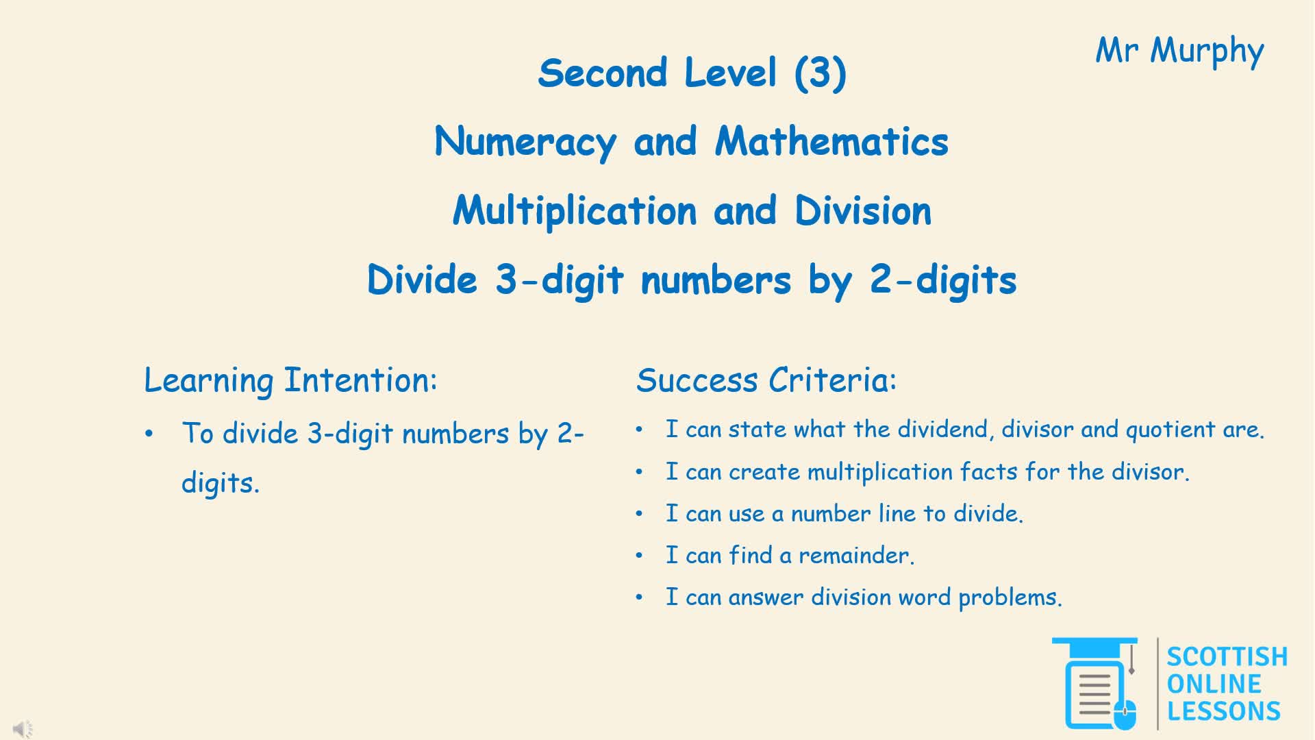 Divide 3 Digit Numbers by 2 Digits