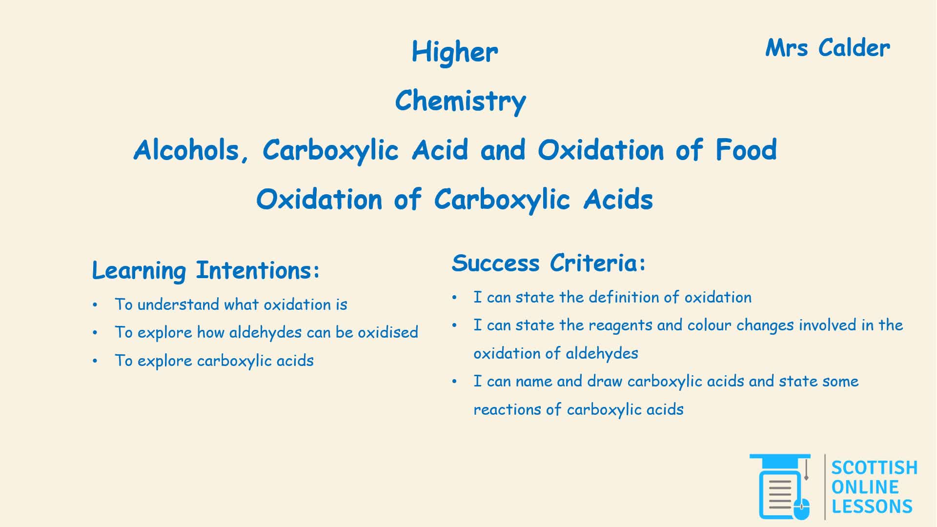 Oxidation of Aldehydes