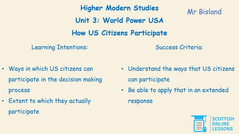 How US Citizens Participate