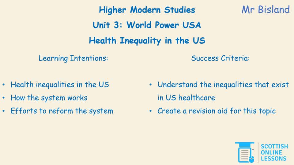 Health Inequality in the US