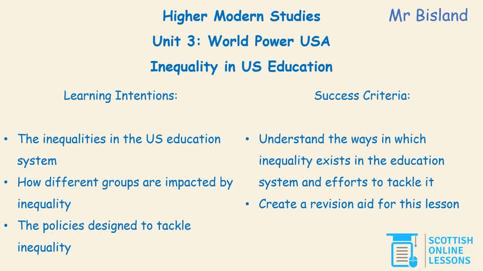 Inequality in US Education