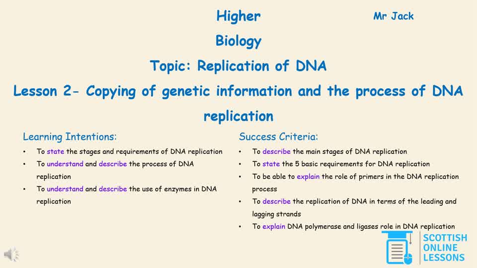 Copying of Genetic Code and the Process of DNA Replication