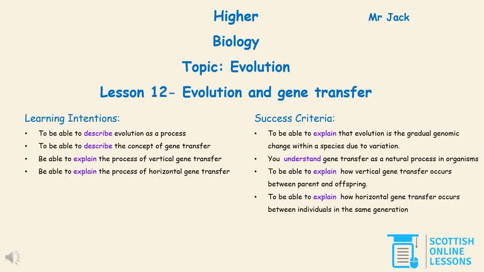 Evolution and Gene Transfer 