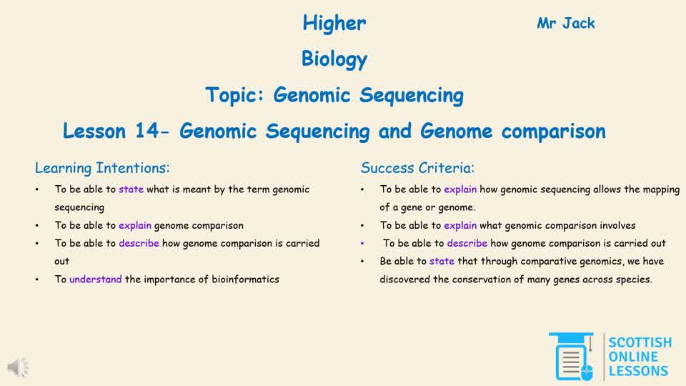 Genomic Sequencing and Genome Comparison