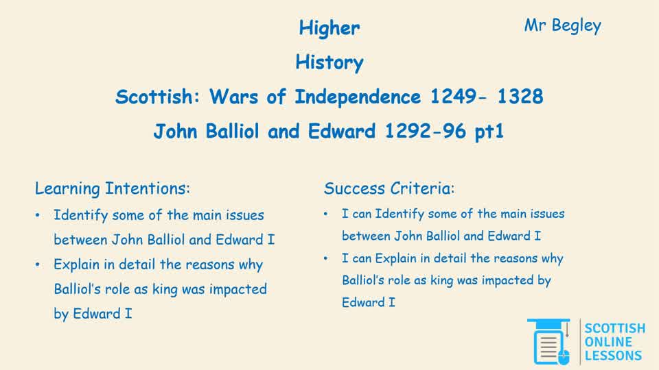 Balliol and Edward pt.1