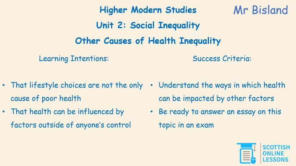 Other Causes of Health Inequality