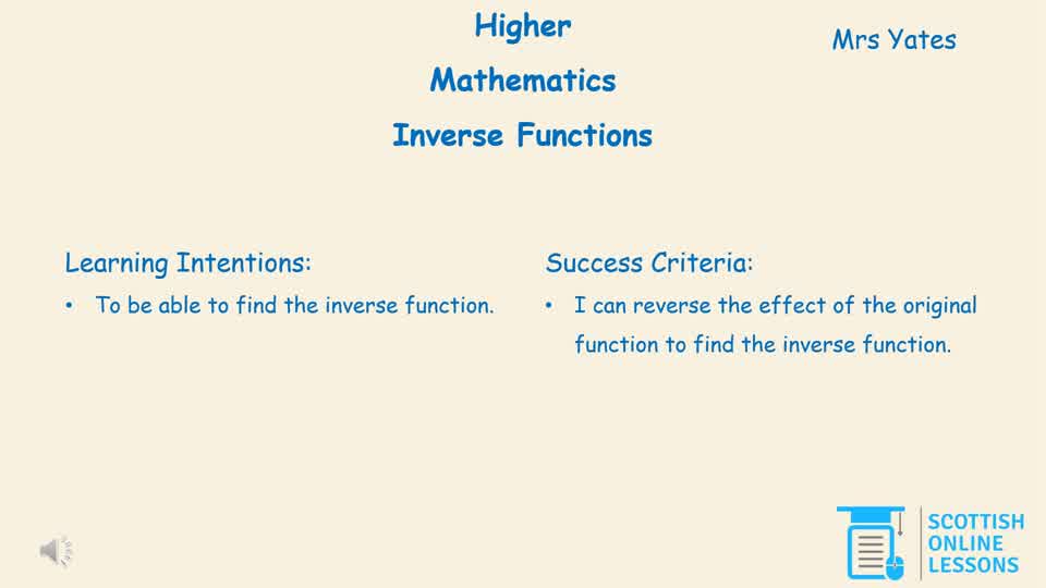 Calculating Inverse Functions 