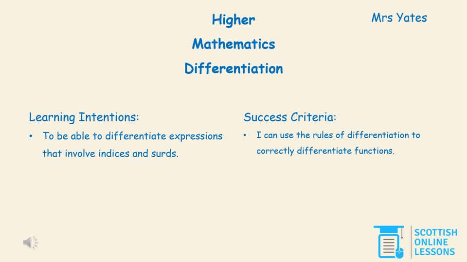 Basic Rules of Differentiation 