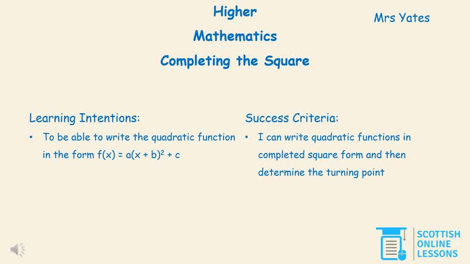 Completing the Square 