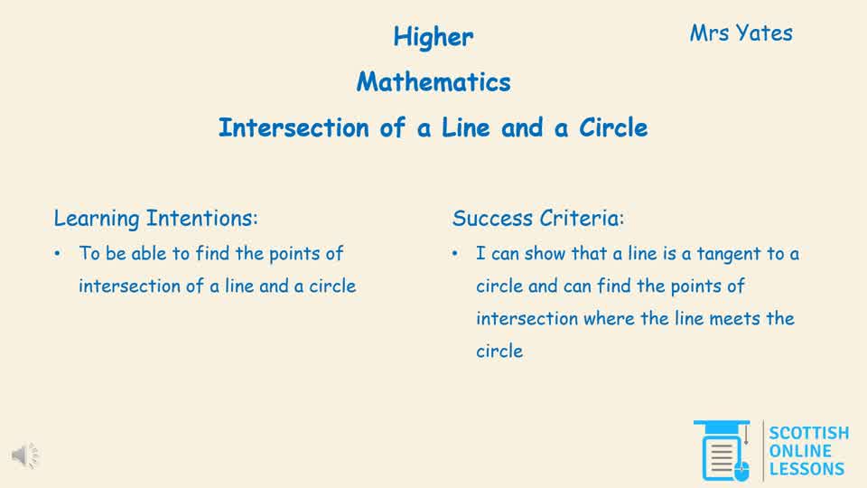 Intersection of Line and Circles 