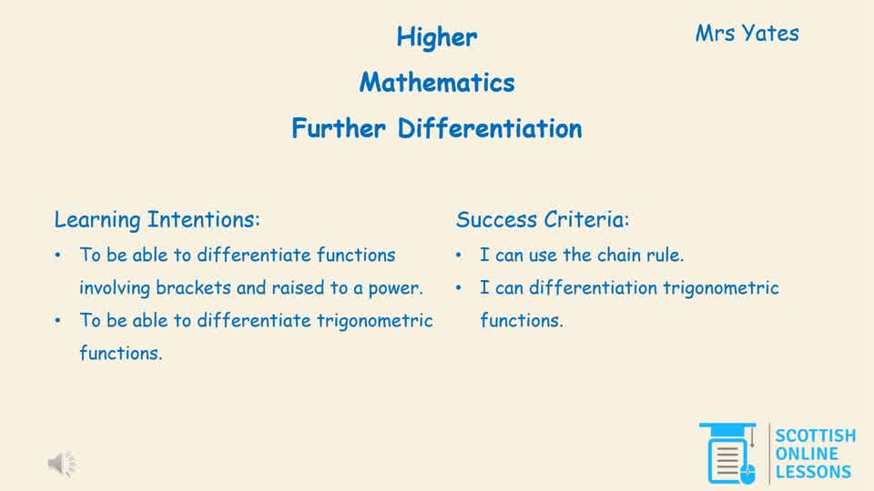 Further Differentiation Including Trig Functions 