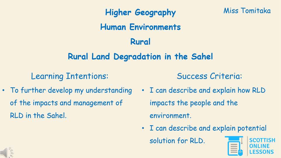 Rural Land Degradation in Sahel 