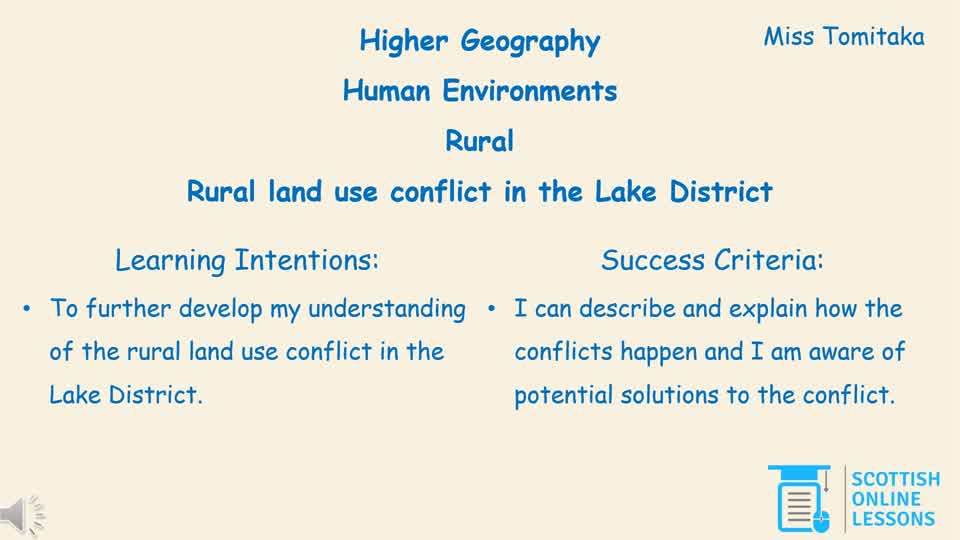 Rural Land use Conflict in the Lake District 