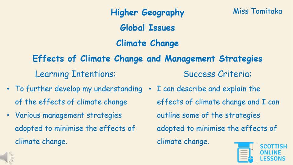 Effects of Climate Change and Management Strategies