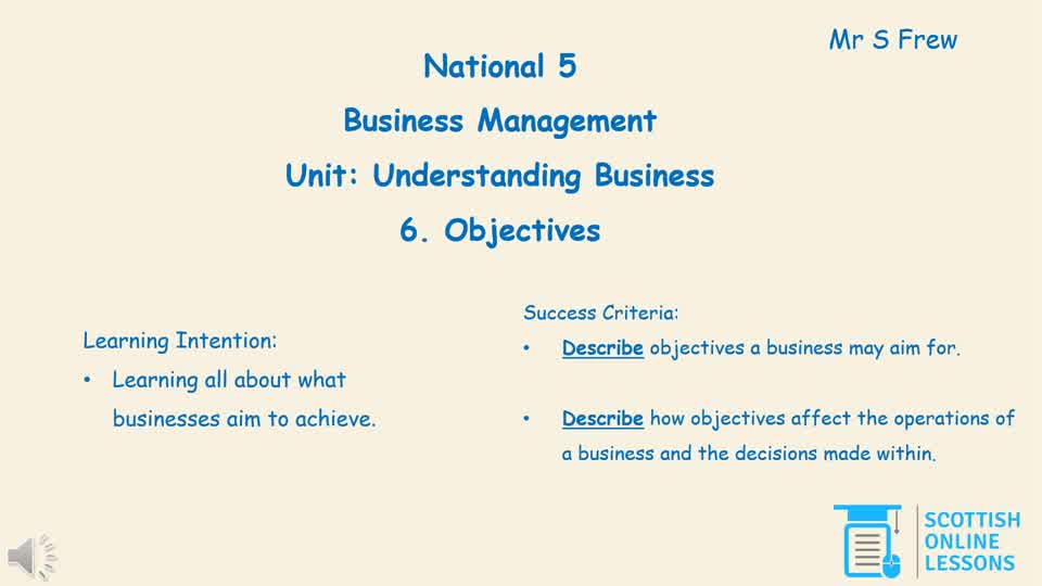 Business Objectives