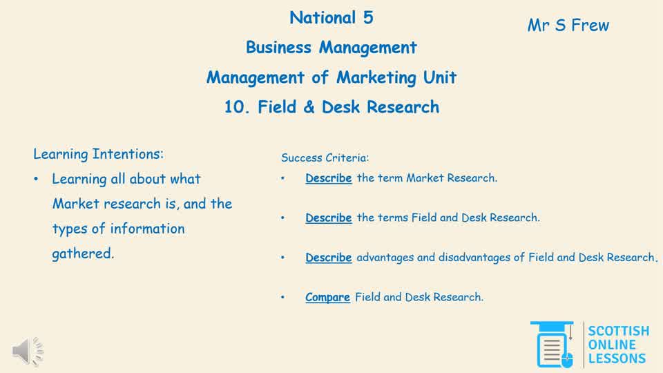 Field & Desk Research 