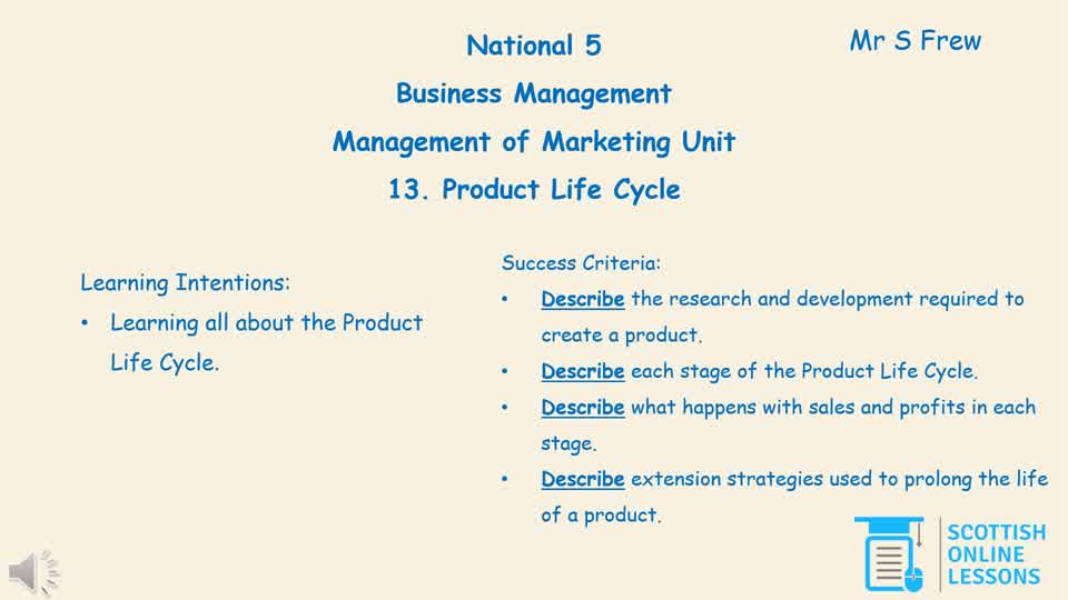 Product - Product Life Cycle & Research and Development