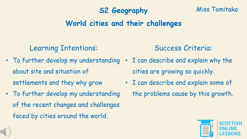 World cities and their challenges 