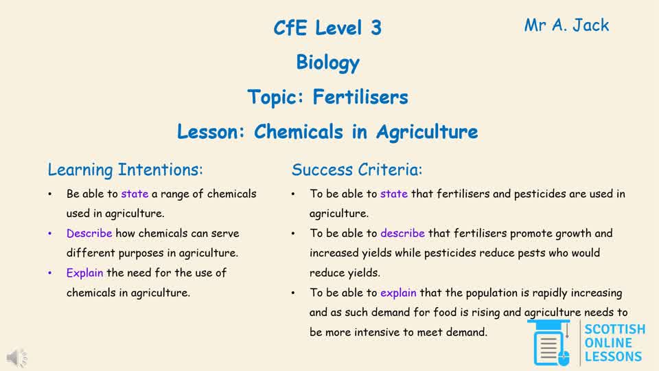 LvL 3 - Chemicals in Agriculture