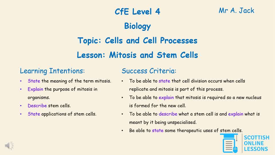 LvL 4 - Mitosis and Stem Cells