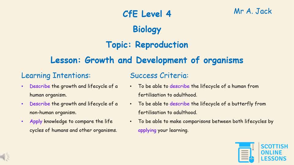 LvL 4 - Growth and development of Organisms