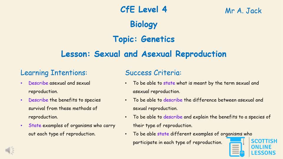 LvL 4 - Sexual and Asexual Reproduction