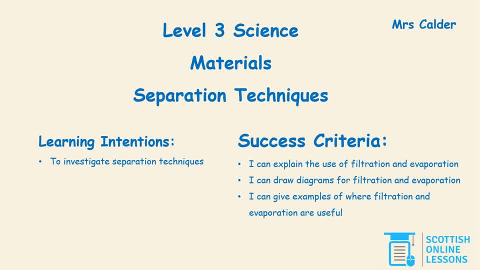 Separating Techniques 