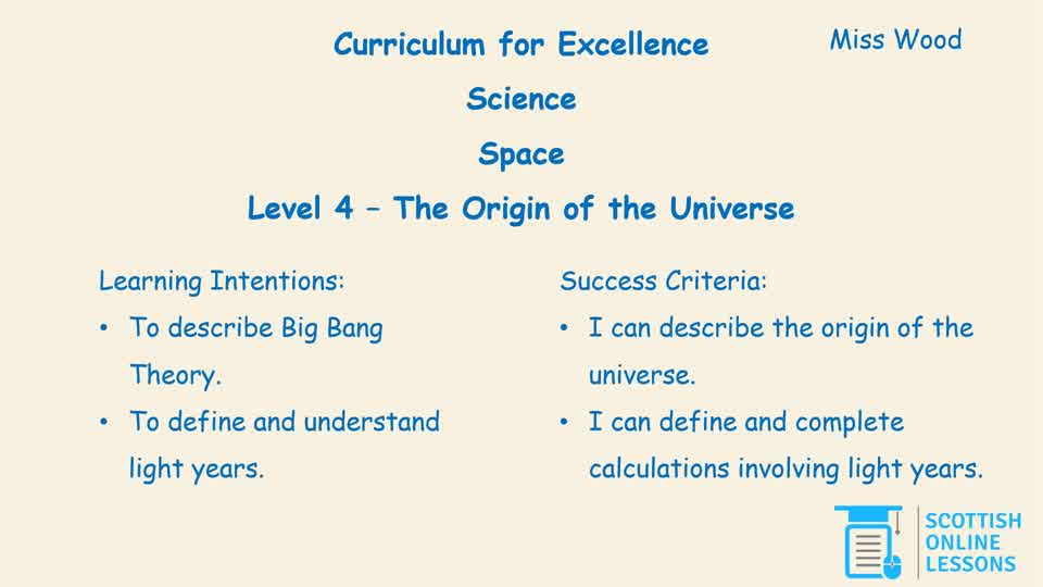 Level 4 - The Origin of the Universe