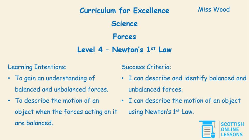 Level 4 - Newton's 1st Law