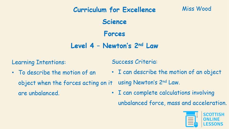 Level 4 - Newton's 2nd Law