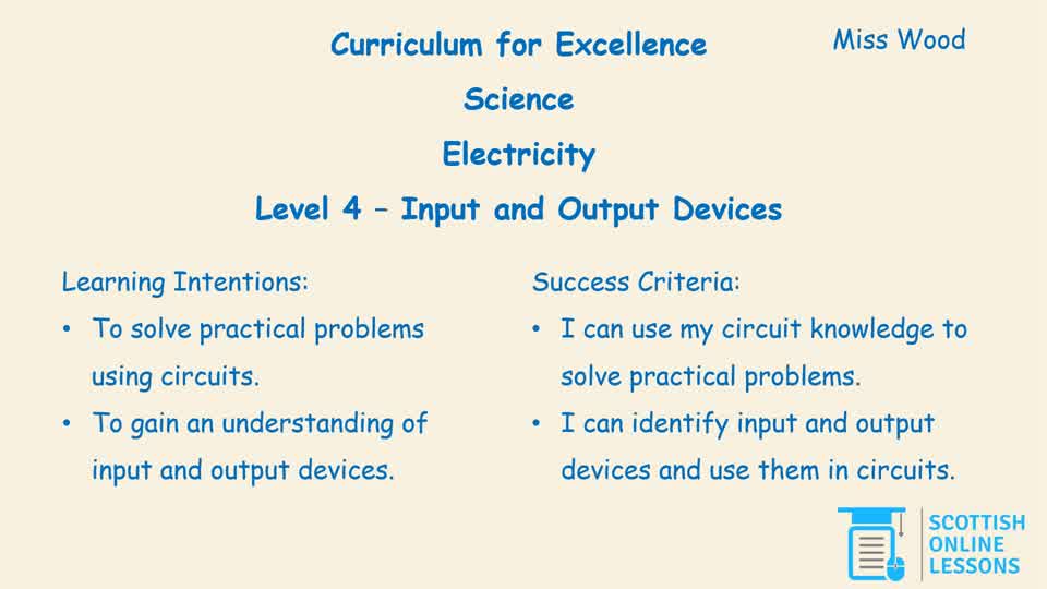 Level 4 - Input and Output Devices
