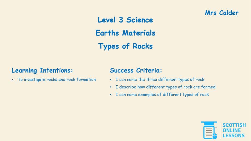 Types of Rocks