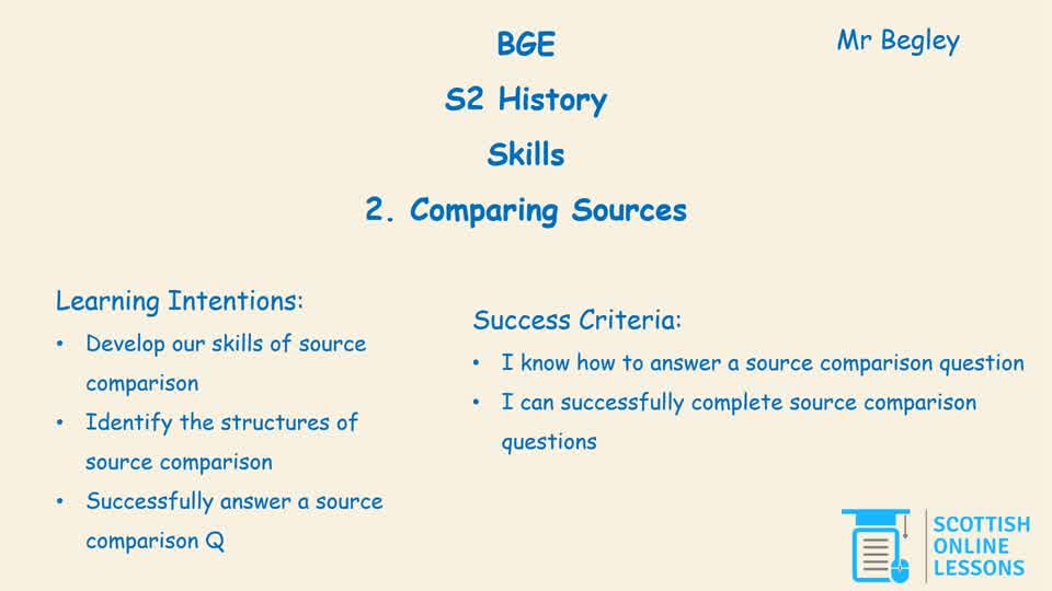 2. Comparing Sources