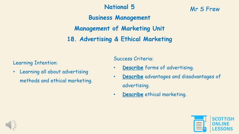 Promotion - Advertsing & Ethical Marketing