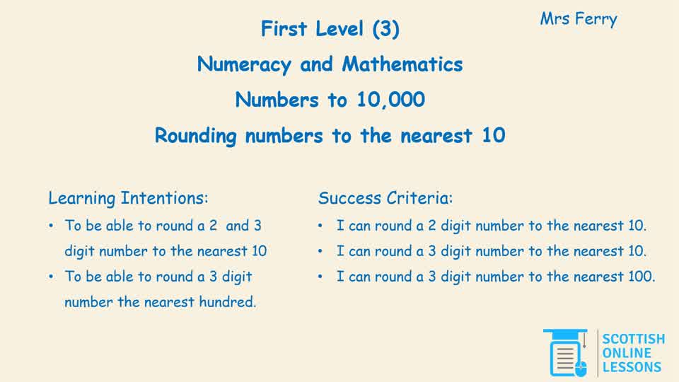 Rounding a Whole Number to the Nearest Ten and 100