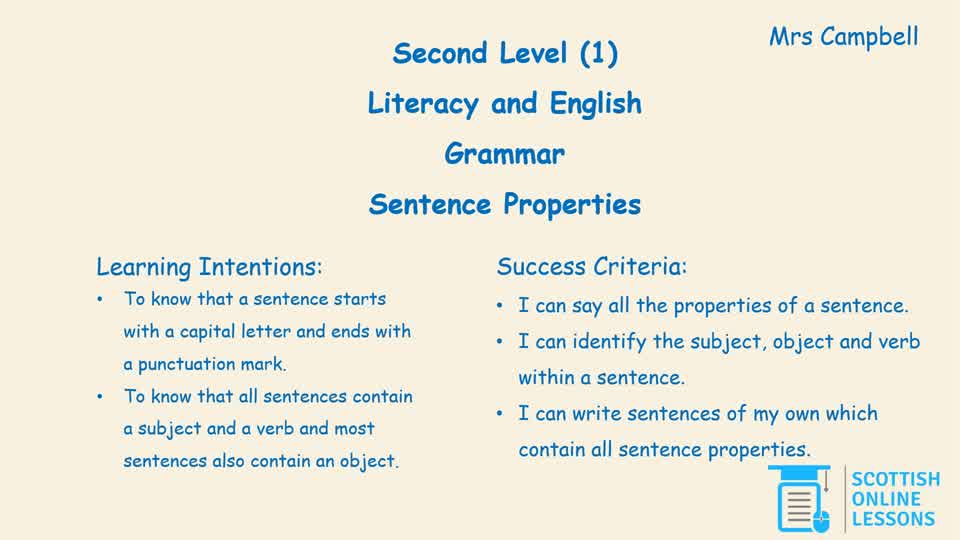 Sentence Properties