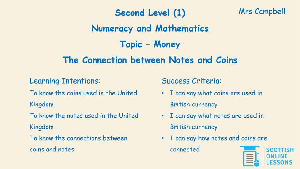 Connection between Notes and Coins