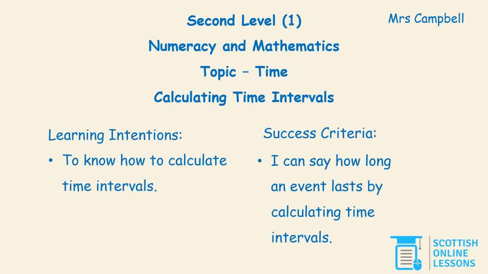 Calculating Time Intervals