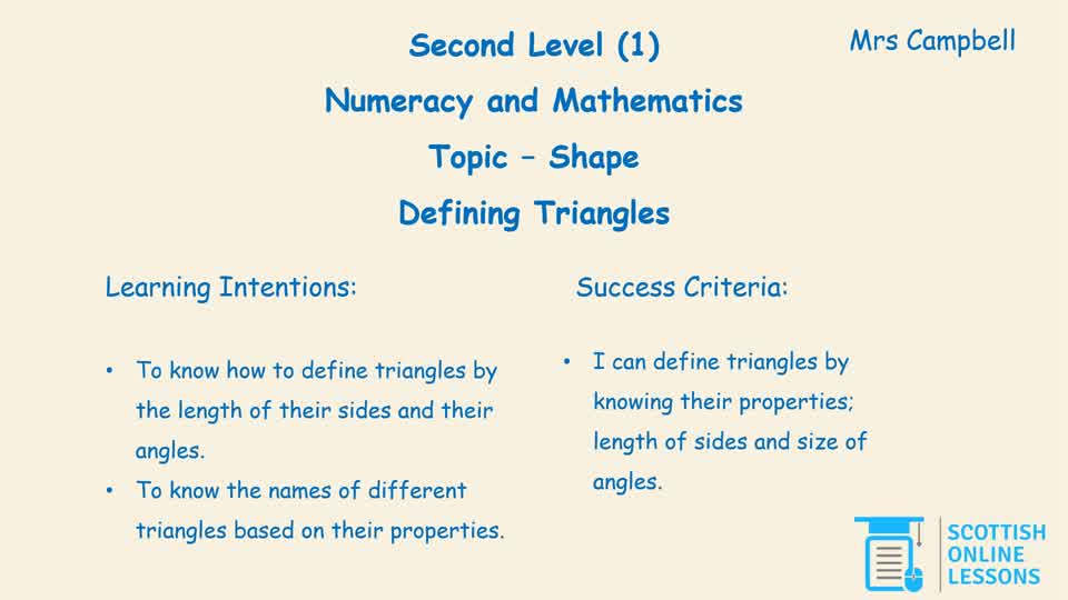 Defining Triangles