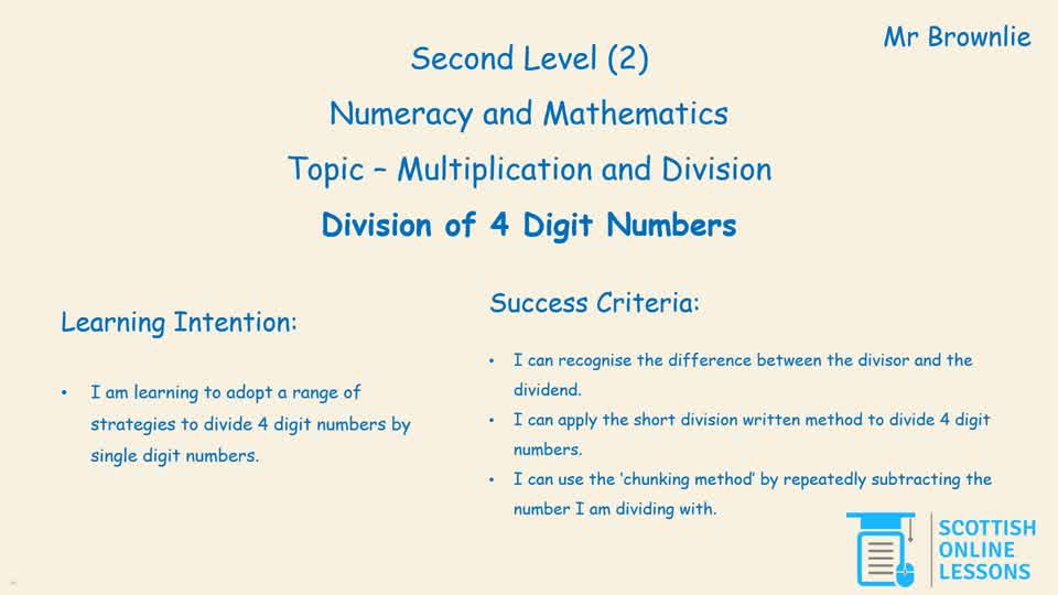 Division of 4-Digit Numbers.