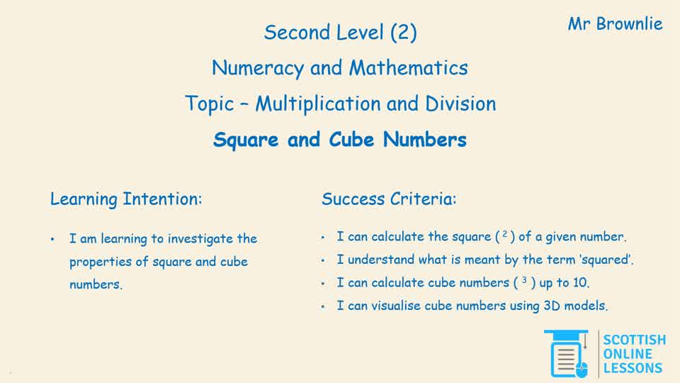 Square and Cubes Numbers