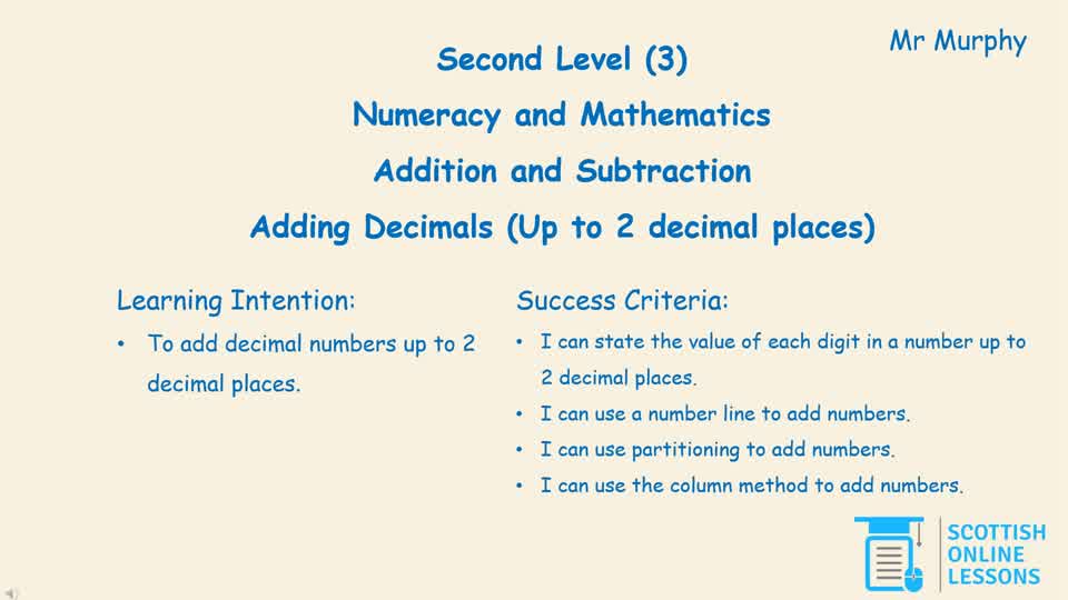 Adding decimals (Up to 2 decimal places)