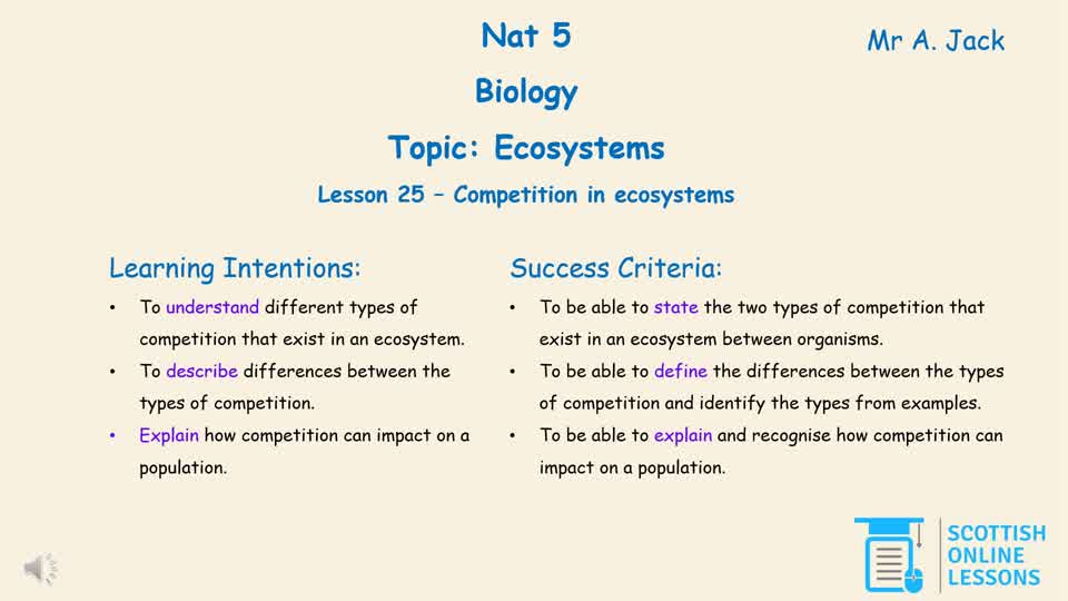 Competition in Ecosystems