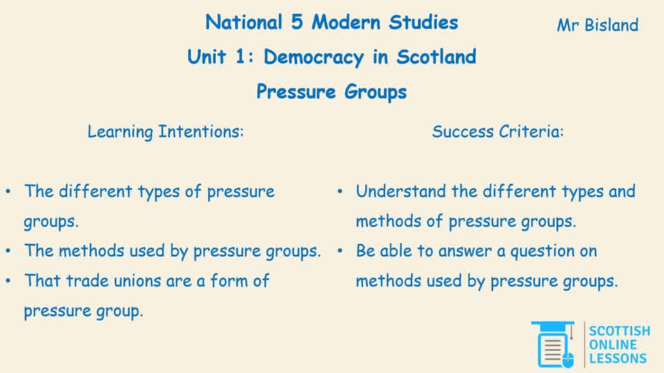 008 Pressure Groups
