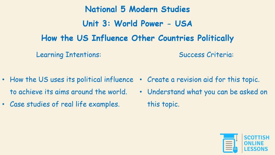 027 How the US Influence Other Countries Politically