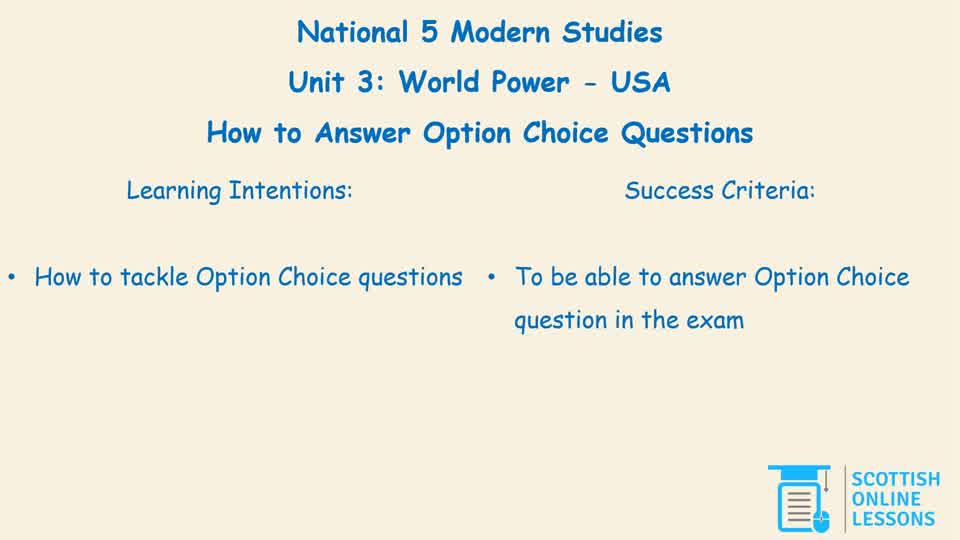 036 How to Answer Option Choice Questions