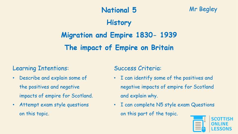 3.  Impacts of Empire in Britain