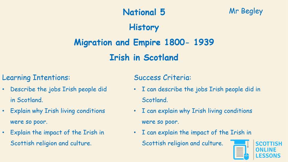 4. Irish in Scotland