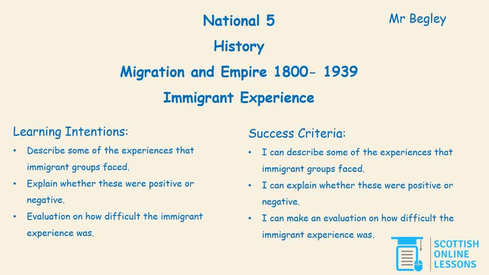 5.  Immigrant Experience